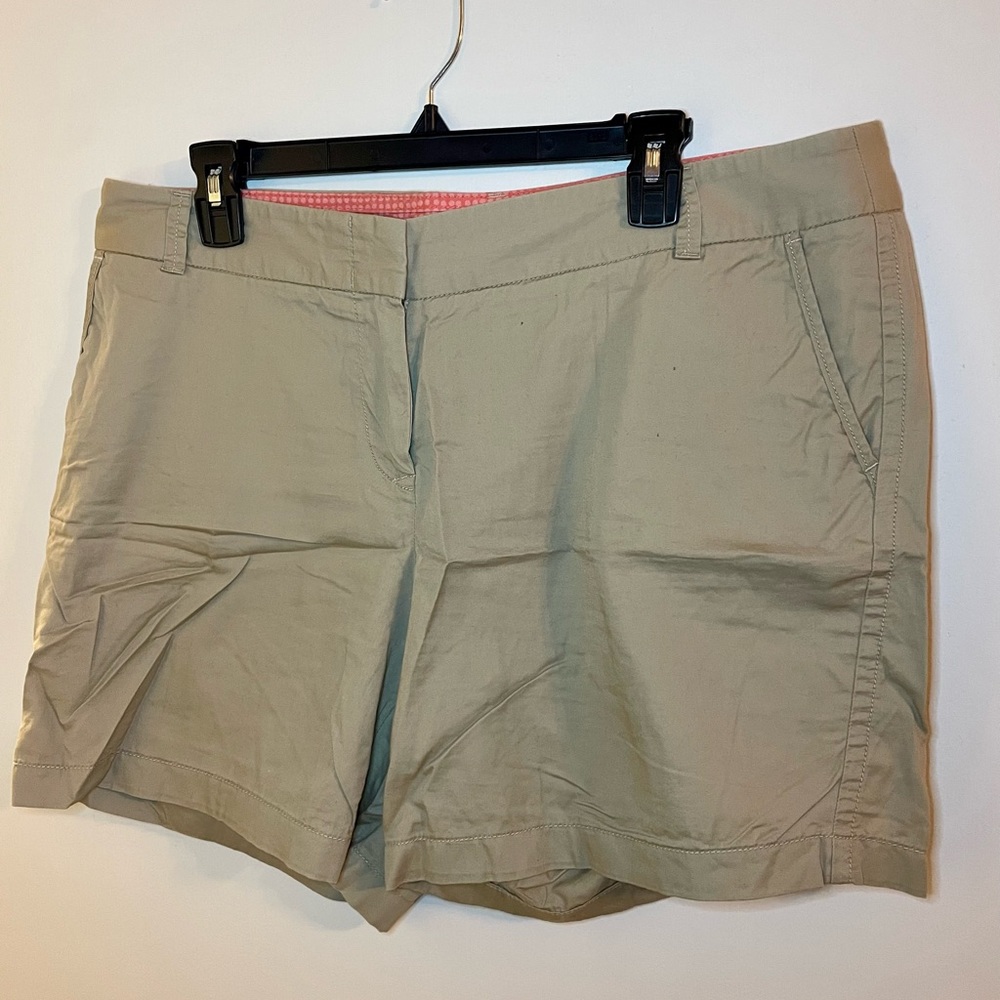 J. Crew khaki chino shorts size 14